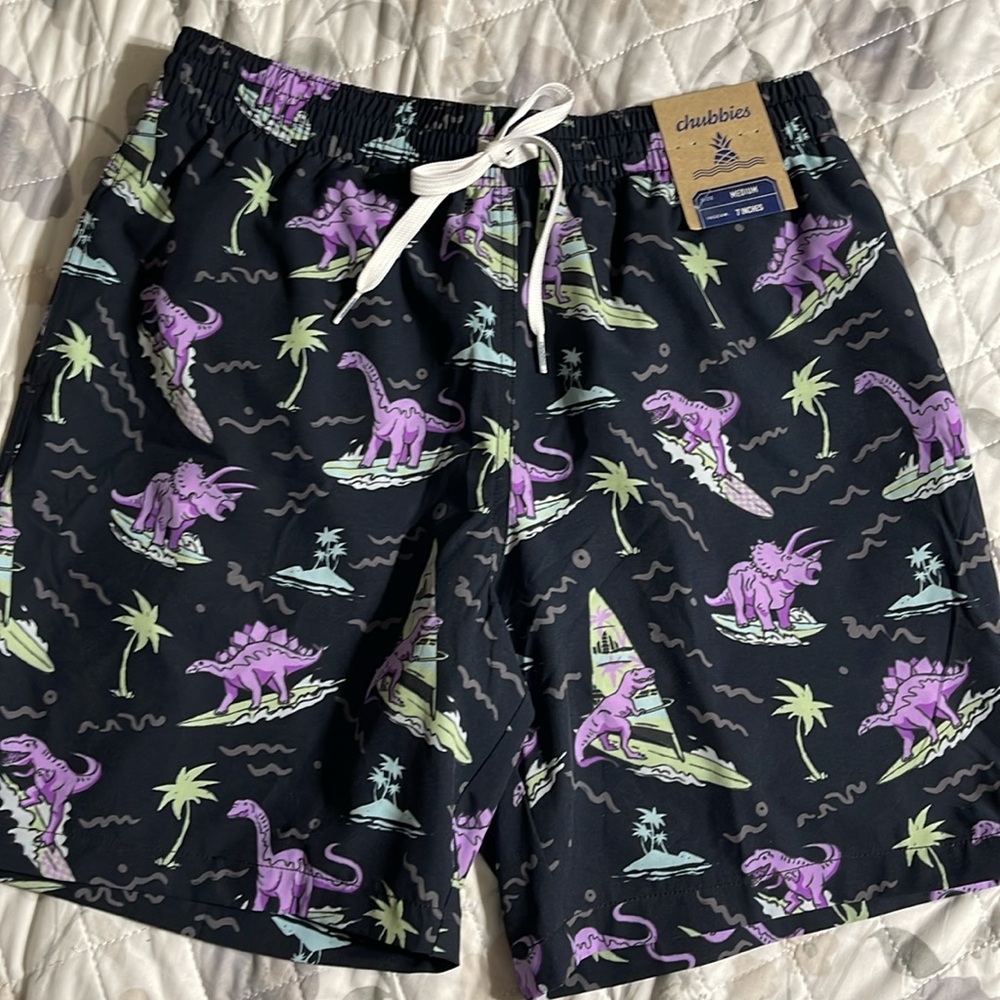 Nwt Chubbies The History Lessons Dino Swimtrunks M - image 2